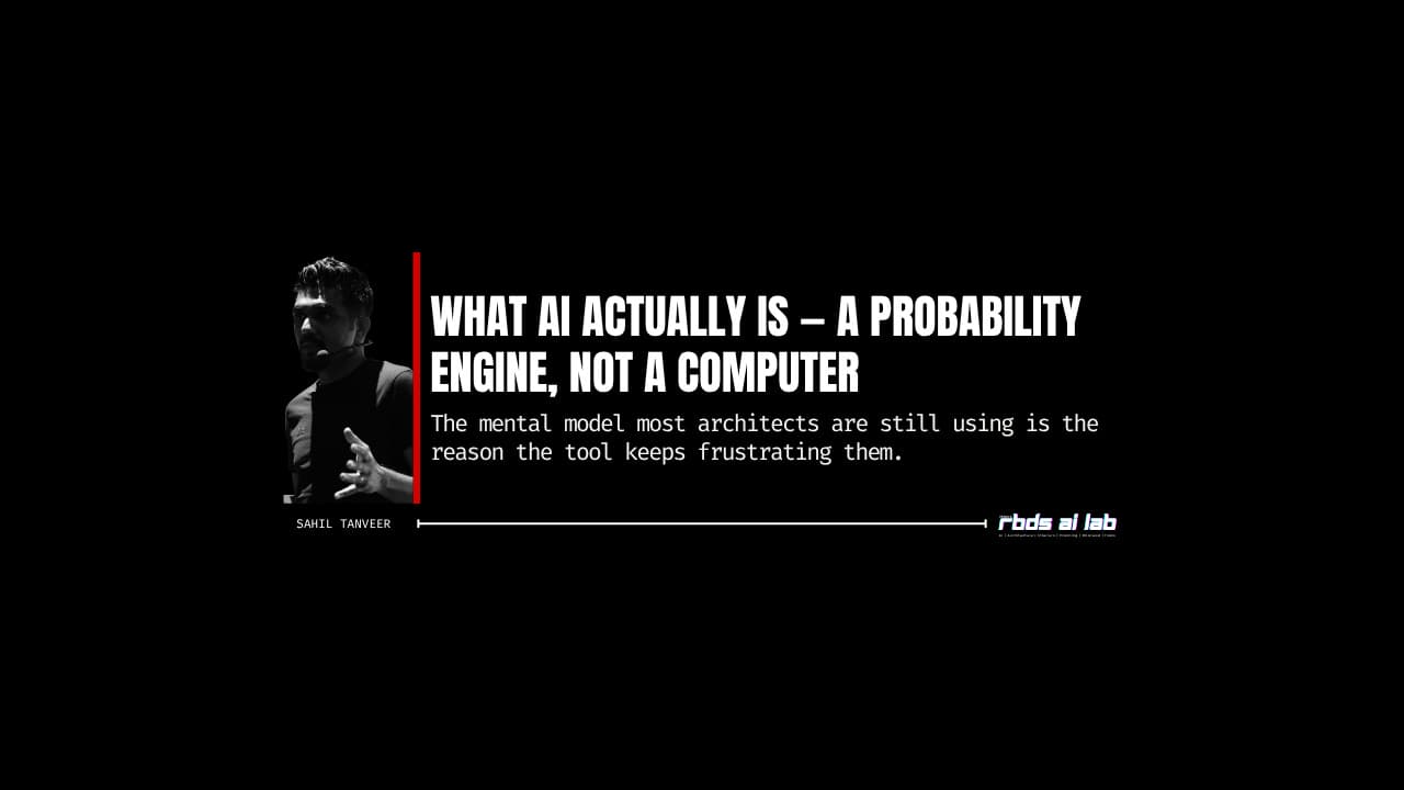 What AI Actually Is — A Probability Engine, Not a Computer — Essay from RBDS AI Lab